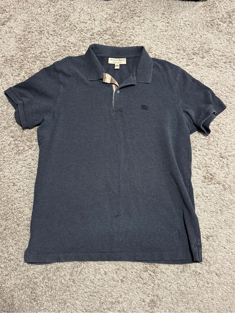 Burberry men's charcoal or dark grey cotton polo shirt Sz XL